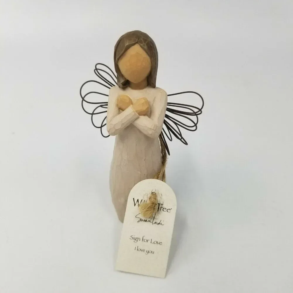 Willow Tree Angel Sign for Love 4.5 in Figure Sculpture Susan Lordi Demadaco